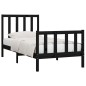 vidaXL Estructura de cama individual madera maciza negra 90x190 cm vidaXL Estructura de cama individual madera maciza negra 90x190 cm