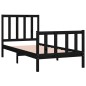 vidaXL Estructura de cama individual madera maciza negra 90x190 cm vidaXL Estructura de cama individual madera maciza negra 90x190 cm
