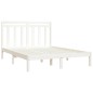 vidaXL Estructura de cama de madera maciza blanca 140x190 cm
