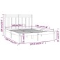 vidaXL Estructura de cama de madera maciza blanca 140x190 cm