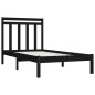 vidaXL Estructura de cama madera maciza negro 100x200 cm vidaXL Estructura de cama madera maciza negro 100x200 cm
