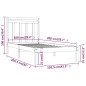 vidaXL Estructura de cama madera maciza negro 100x200 cm vidaXL Estructura de cama madera maciza negro 100x200 cm