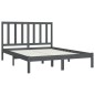 vidaXL Estructura de cama de madera maciza de pino gris 140x190 cm vidaXL Estructura de cama de madera maciza de pino gris 140x190 cm