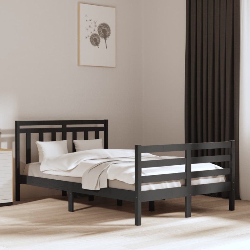 vidaXL Estructura de cama de madera maciza doble 4FT6 135x190 cm vidaXL Estructura de cama de madera maciza doble 4FT6 135x190 cm