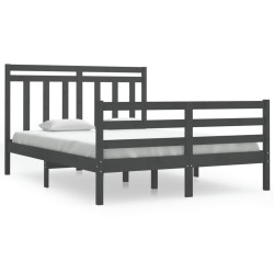 vidaXL Estructura de cama de madera maciza doble 4FT6 135x190 cm