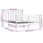 vidaXL Estructura de cama de madera maciza doble 4FT6 135x190 cm vidaXL Estructura de cama de madera maciza doble 4FT6 135x190 cm
