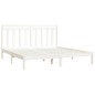 vidaXL Estructura de cama madera maciza blanco 200x200 cm