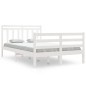 vidaXL Estructura cama madera maciza doble pequeña blanco 120x190 cm vidaXL Estructura cama madera maciza doble pequeña blanco 120x190 cm