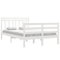 vidaXL Estructura cama madera maciza doble pequeña blanco 120x190 cm vidaXL Estructura cama madera maciza doble pequeña blanco 120x190 cm