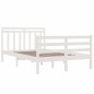 vidaXL Estructura cama madera maciza doble pequeña blanco 120x190 cm vidaXL Estructura cama madera maciza doble pequeña blanco 120x190 cm