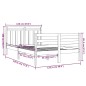 vidaXL Estructura cama madera maciza doble pequeña blanco 120x190 cm vidaXL Estructura cama madera maciza doble pequeña blanco 120x190 cm