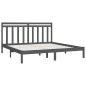 vidaXL Estructura de cama madera maciza gris super king 180x200 cm vidaXL Estructura de cama madera maciza gris super king 180x200 cm