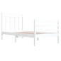 vidaXL Estructura de cama madera maciza blanco 90x200 cm vidaXL Estructura de cama madera maciza blanco 90x200 cm