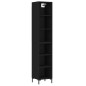 vidaXL Aparador alto madera contrachapada negro 34,5x32,5x180 cm vidaXL Aparador alto madera contrachapada negro 34,5x32,5x180 cm