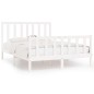 vidaXL Estructura de cama doble pequeña madera maciza blanca 120x190cm vidaXL Estructura de cama doble pequeña madera maciza blanca 120x190cm