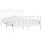 vidaXL Estructura de cama doble pequeña madera maciza blanca 120x190cm vidaXL Estructura de cama doble pequeña madera maciza blanca 120x190cm