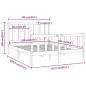 vidaXL Estructura de cama doble pequeña madera maciza blanca 120x190cm vidaXL Estructura de cama doble pequeña madera maciza blanca 120x190cm