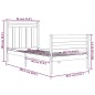 vidaXL Estructura de cama madera maciza marrón miel 90x200 cm vidaXL Estructura de cama madera maciza marrón miel 90x200 cm