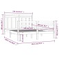 vidaXL Estructura de cama madera maciza 150x200 cm