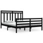 vidaXL Estructura de cama de madera maciza de pino negra 160x200 cm vidaXL Estructura de cama de madera maciza de pino negra 160x200 cm