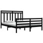 vidaXL Estructura de cama de madera maciza de pino negra 160x200 cm vidaXL Estructura de cama de madera maciza de pino negra 160x200 cm