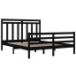 vidaXL Estructura de cama de madera maciza de pino negra 160x200 cm vidaXL Estructura de cama de madera maciza de pino negra 160x200 cm