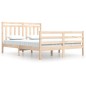 vidaXL Estructura de cama madera maciza 140x200 cm