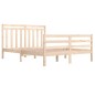 vidaXL Estructura de cama madera maciza 140x200 cm