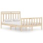 vidaXL Estructura de cama de madera maciza 140x190 cm