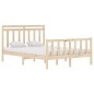 vidaXL Estructura de cama de madera maciza 140x190 cm