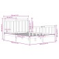 vidaXL Estructura de cama de madera maciza 140x190 cm