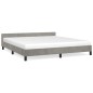 vidaXL Estructura de cama con cabecero terciopelo gris claro 180x200cm vidaXL Estructura de cama con cabecero terciopelo gris claro 180x200cm
