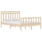 vidaXL Estructura de cama de matrimonio madera maciza 135x190 cm vidaXL Estructura de cama de matrimonio madera maciza 135x190 cm