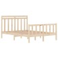 vidaXL Estructura de cama de matrimonio madera maciza 135x190 cm vidaXL Estructura de cama de matrimonio madera maciza 135x190 cm