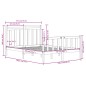 vidaXL Estructura de cama de matrimonio madera maciza 135x190 cm vidaXL Estructura de cama de matrimonio madera maciza 135x190 cm