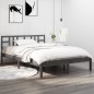 vidaXL Estructura de cama de madera maciza gris 140x200 cm