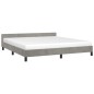 vidaXL Estructura de cama con cabecero terciopelo gris claro 180x200cm vidaXL Estructura de cama con cabecero terciopelo gris claro 180x200cm