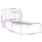 vidaXL Estructura de cama individual madera maciza negra 90x190 cm vidaXL Estructura de cama individual madera maciza negra 90x190 cm