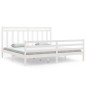 vidaXL Estructura de cama madera maciza blanca 200x200 cm vidaXL Estructura de cama madera maciza blanca 200x200 cm