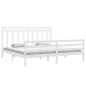 vidaXL Estructura de cama madera maciza blanca 200x200 cm vidaXL Estructura de cama madera maciza blanca 200x200 cm