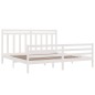 vidaXL Estructura de cama madera maciza blanca 200x200 cm vidaXL Estructura de cama madera maciza blanca 200x200 cm