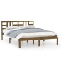 vidaXL Estructura de cama madera maciza King marrón miel 150x200 cm vidaXL Estructura de cama madera maciza King marrón miel 150x200 cm