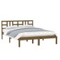 vidaXL Estructura de cama madera maciza King marrón miel 150x200 cm vidaXL Estructura de cama madera maciza King marrón miel 150x200 cm
