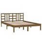vidaXL Estructura de cama madera maciza King marrón miel 150x200 cm vidaXL Estructura de cama madera maciza King marrón miel 150x200 cm
