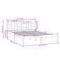 vidaXL Estructura de cama matrimonial madera maciza blanca 135x190 cm vidaXL Estructura de cama matrimonial madera maciza blanca 135x190 cm