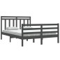 vidaXL Estructura de cama de madera maciza gris 140x200 cm vidaXL Estructura de cama de madera maciza gris 140x200 cm