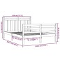 vidaXL Estructura de cama de madera maciza gris 140x200 cm vidaXL Estructura de cama de madera maciza gris 140x200 cm