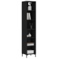 vidaXL Aparador alto madera contrachapada negro 34,5x32,5x180 cm vidaXL Aparador alto madera contrachapada negro 34,5x32,5x180 cm