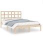 vidaXL Estructura de cama de matrimonio madera maciza 135x190 cm vidaXL Estructura de cama de matrimonio madera maciza 135x190 cm
