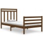 vidaXL Estructura de cama madera maciza marrón miel 100x200 cm vidaXL Estructura de cama madera maciza marrón miel 100x200 cm